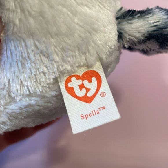 2013 Original Ty Beanie Boos Spells the Owl White/Blue/Grey Excellent Used Con… - Picture 6 of 8